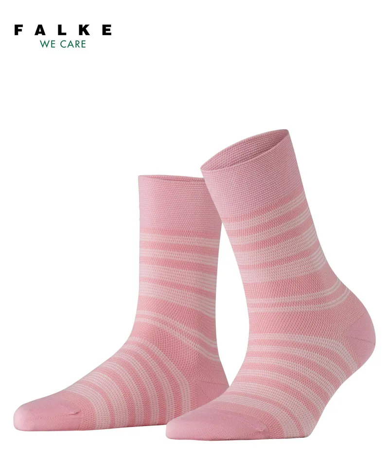Falke Sensitive Sunset Stripe in Rose-2