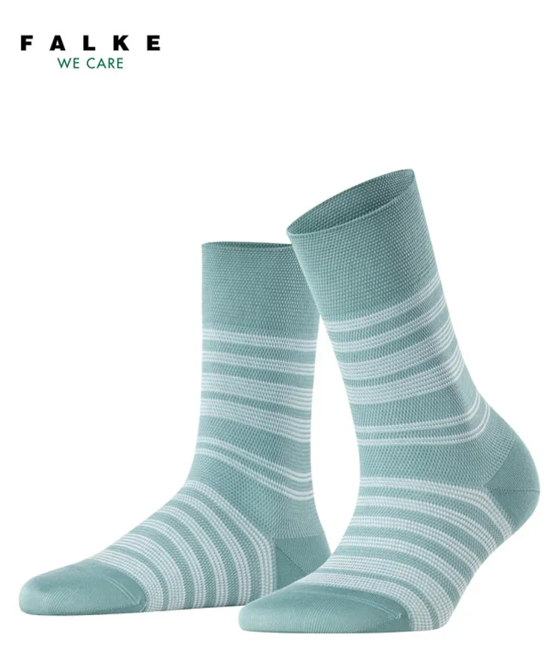Falke Sensitive Sunset Stripe in Light Jade-2