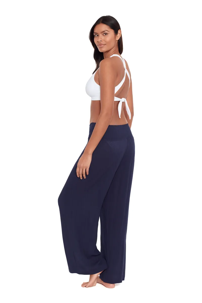 Ralph Lauren Rayon Beach Pant in Navy-2