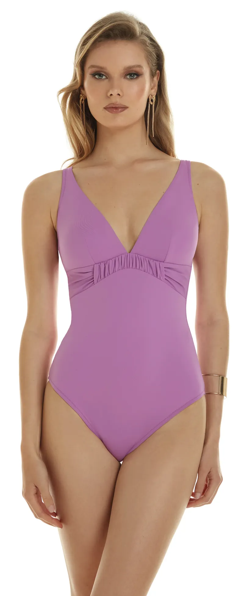 Roidal Rut Plunge Swimsuit in Pink