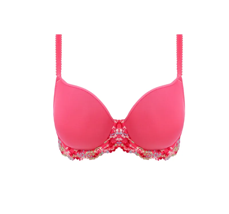 Wacoal Embrace Lace Moulded T-Shirt Bra in Hot Pink
