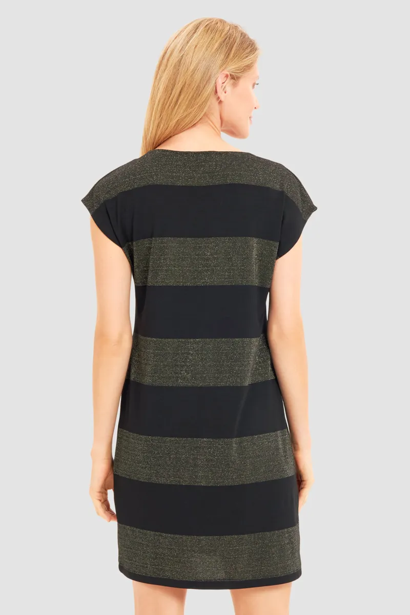 Louis Feraud Capped Sleeve Beachdress in Black-3