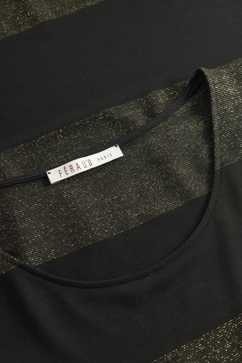 Louis Feraud Capped Sleeve Beachdress in Black-4