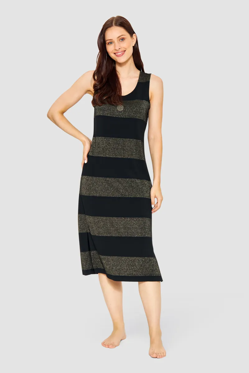 Louis Feraud Sleeveless Beachdress in Black-1