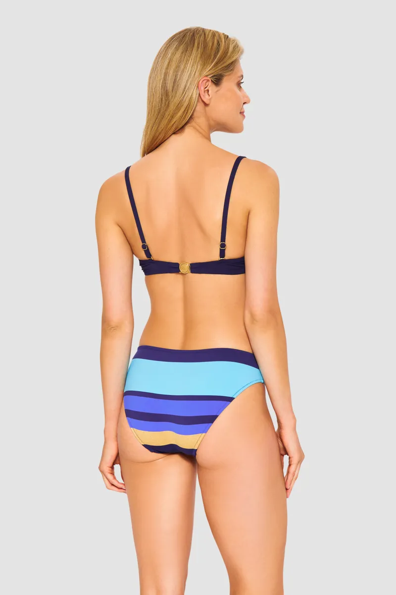 Louis Feraud Stripe Bandeau Bikini in Blue-2