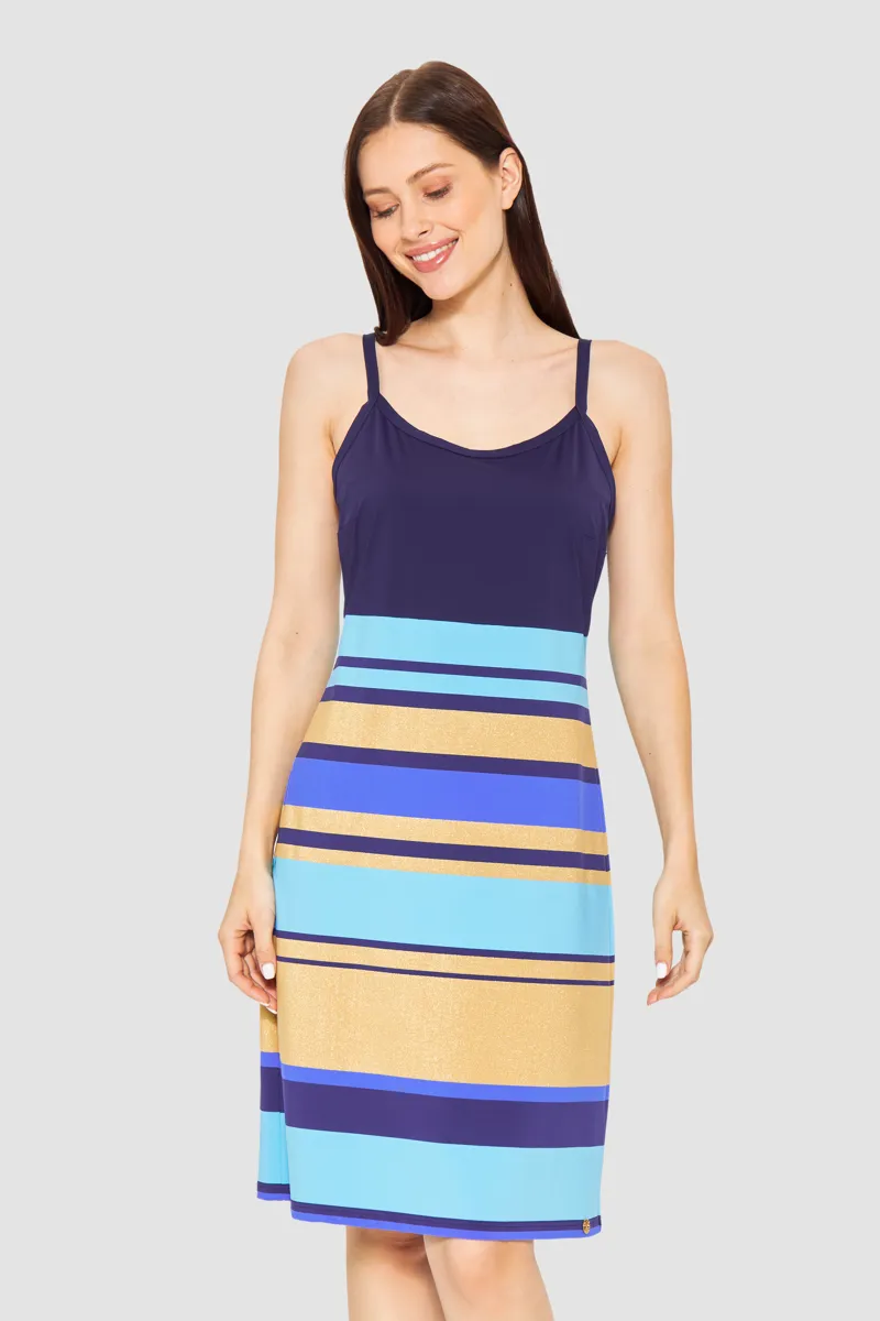 Louis Feraud Stripe Beachdress in Blue-1