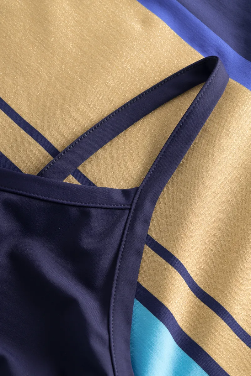 Louis Feraud Stripe Beachdress in Blue-4