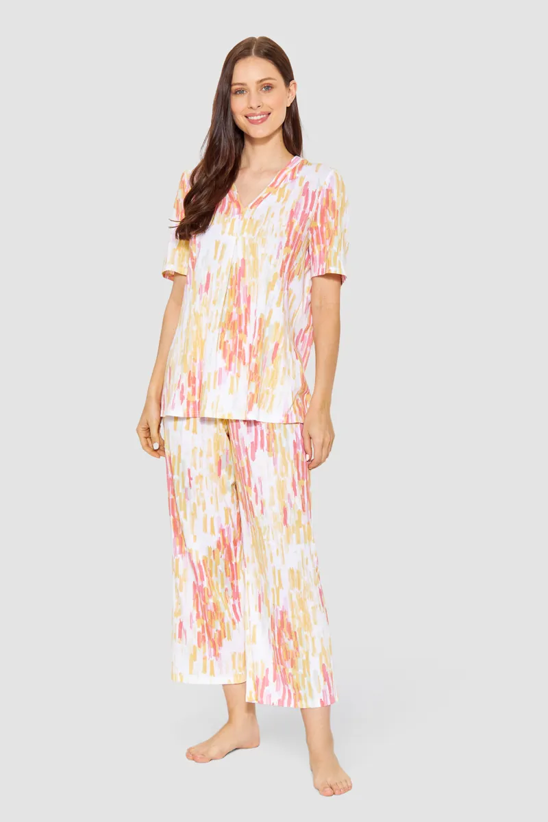 Louis Feraud Watercolour Pyjama in Sorbet-1