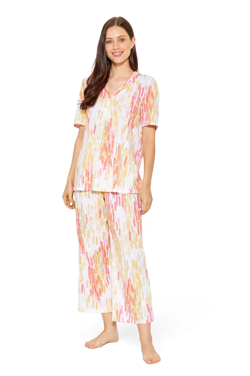 Louis Feraud Watercolour Pyjama in Sorbet-6