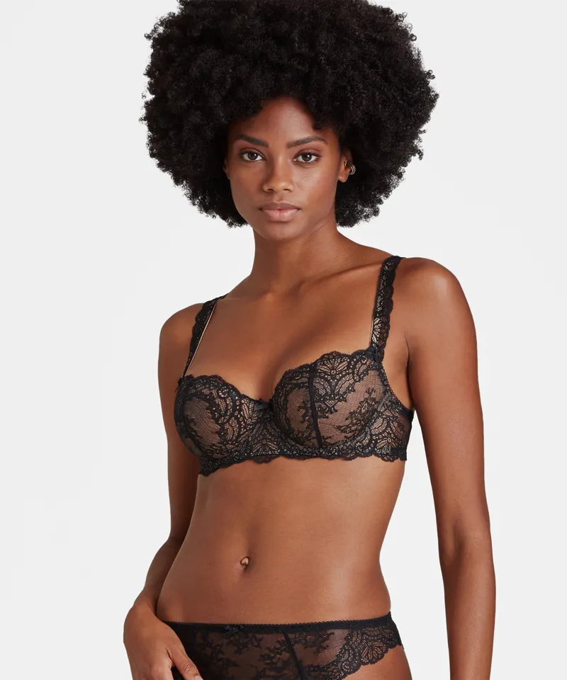 Aubade Dans de Sans Half Cup Bra in Black-1