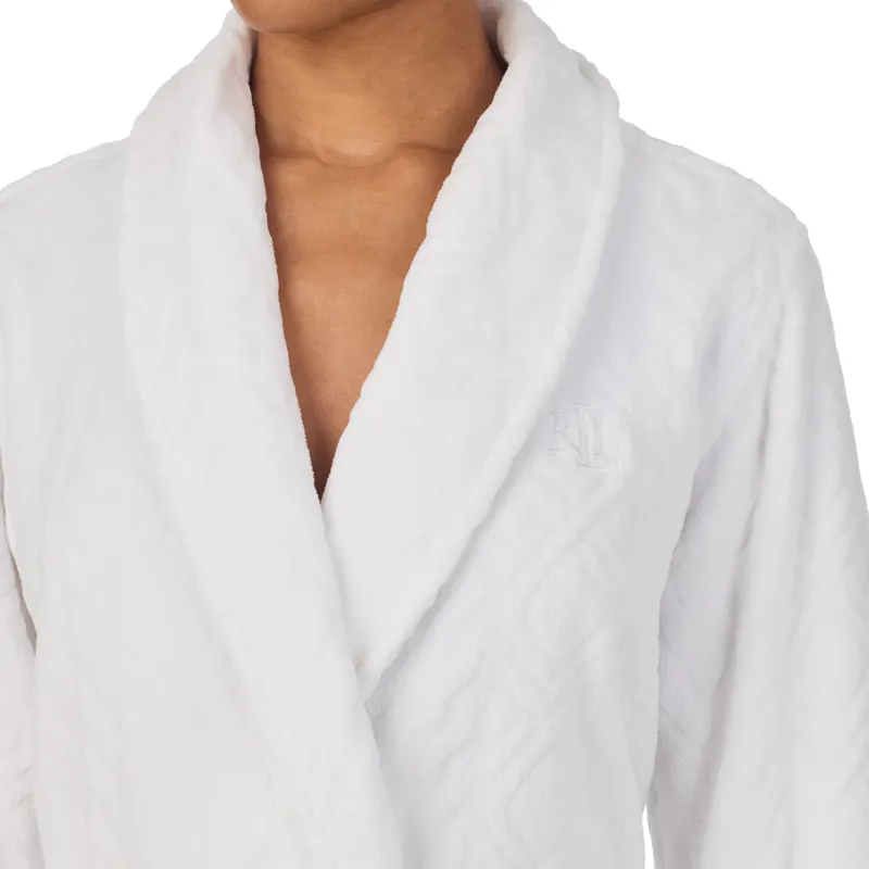 Ralph Lauren Shawl Collar Robe in White-3