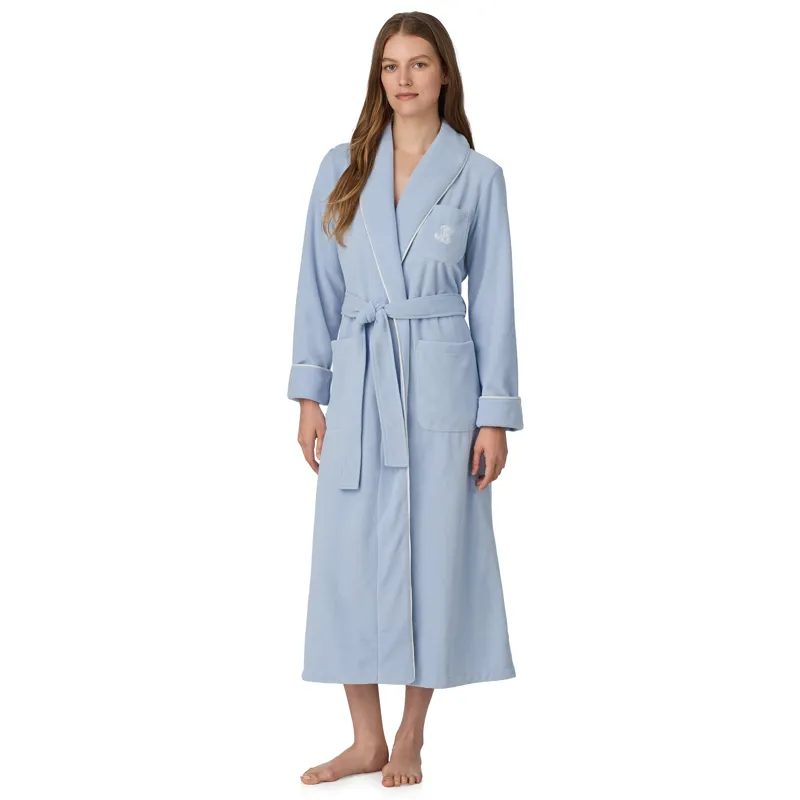 Ralph Lauren Dalton Fleece Robe in Blue