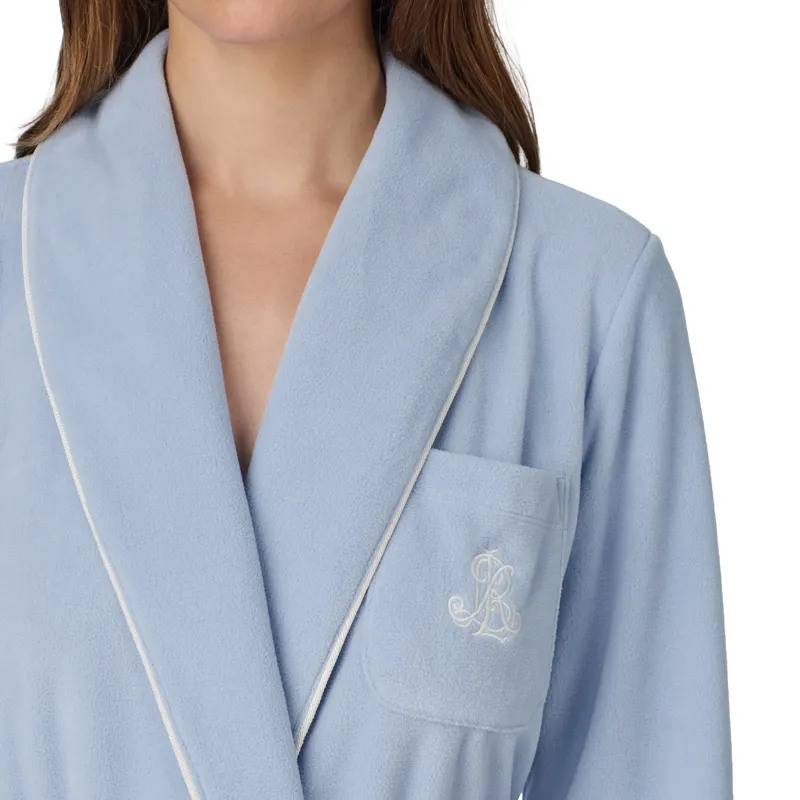 Ralph Lauren Dalton Fleece Robe in Blue-1