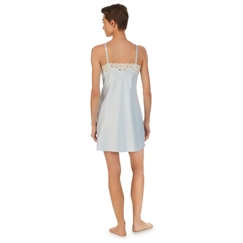 Ralph Lauren Signature Satin Chemise in Blue-1