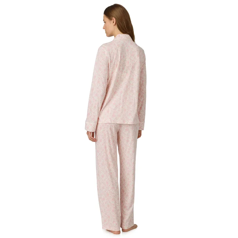 Ralph Lauren Floral Cotton Knit Classic Pyjama in Pink-1