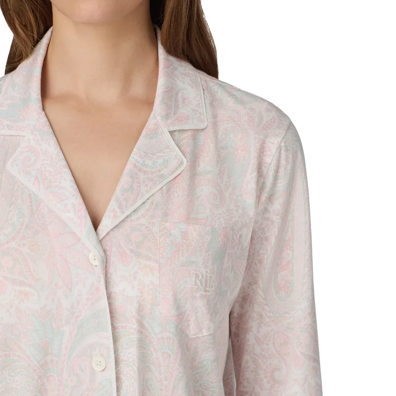 Ralph Lauren Paisley Cotton Knit Classic Sleepshirt in Pink-2
