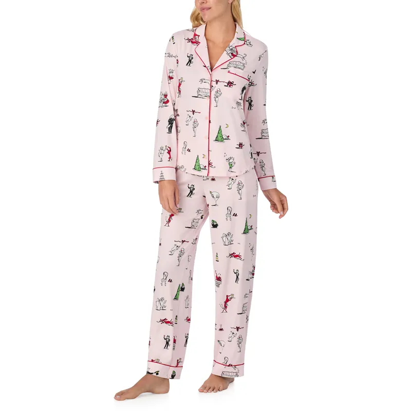 Kate Spade Holiday Party Classic Pyjama in Pink-1