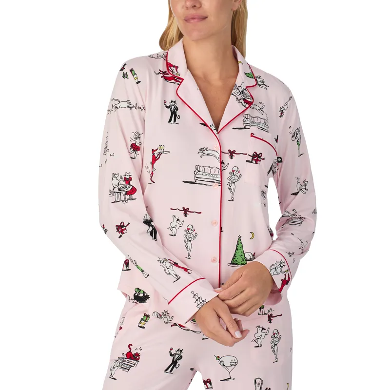 Kate Spade Holiday Party Classic Pyjama in Pink-3