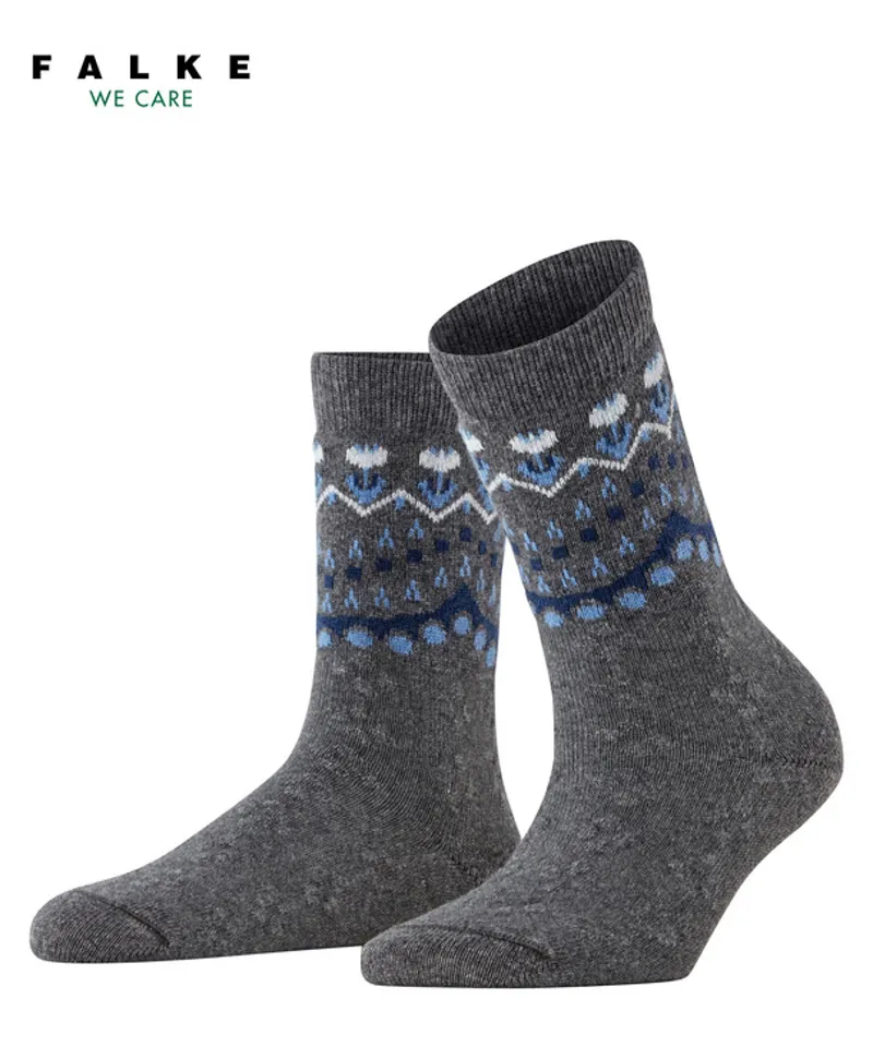 Falke Cosy Wool Winter Sock in Grey-1