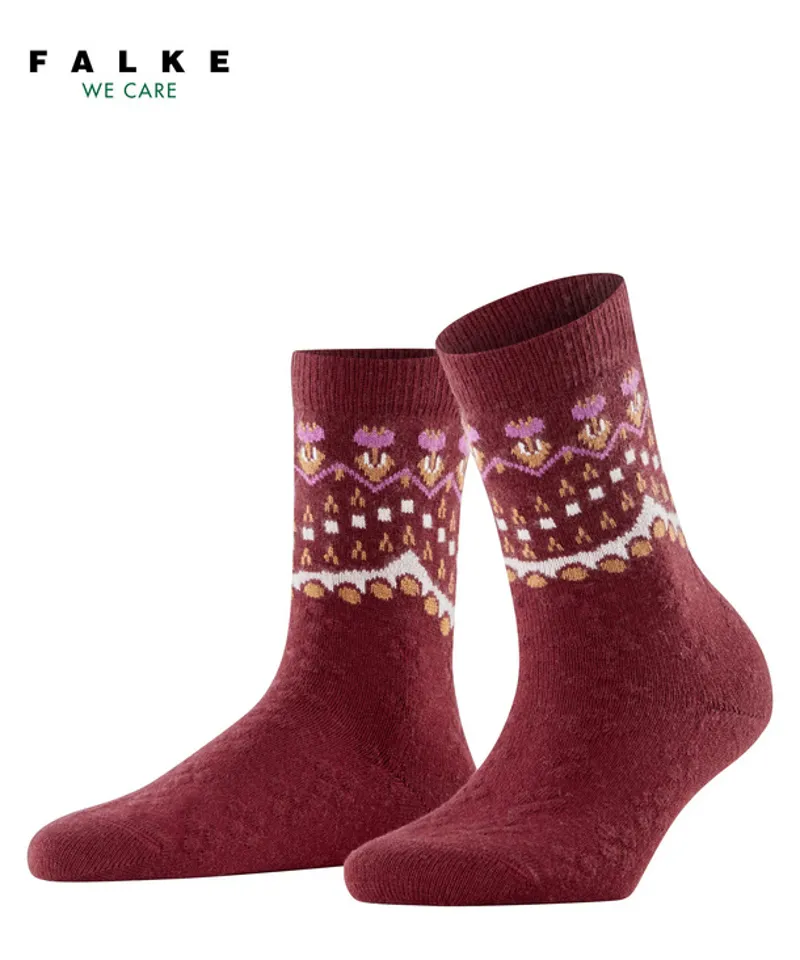 Falke Cosy Wool Winter Sock in Cayenne-1