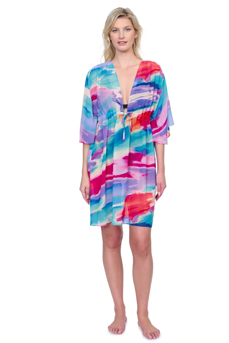 Gottex Palma De Mallorca Tunic in Multipink-1