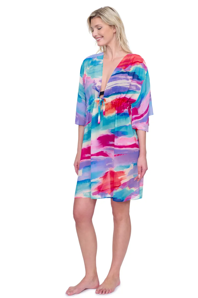 Gottex Palma De Mallorca Tunic in Multipink-2