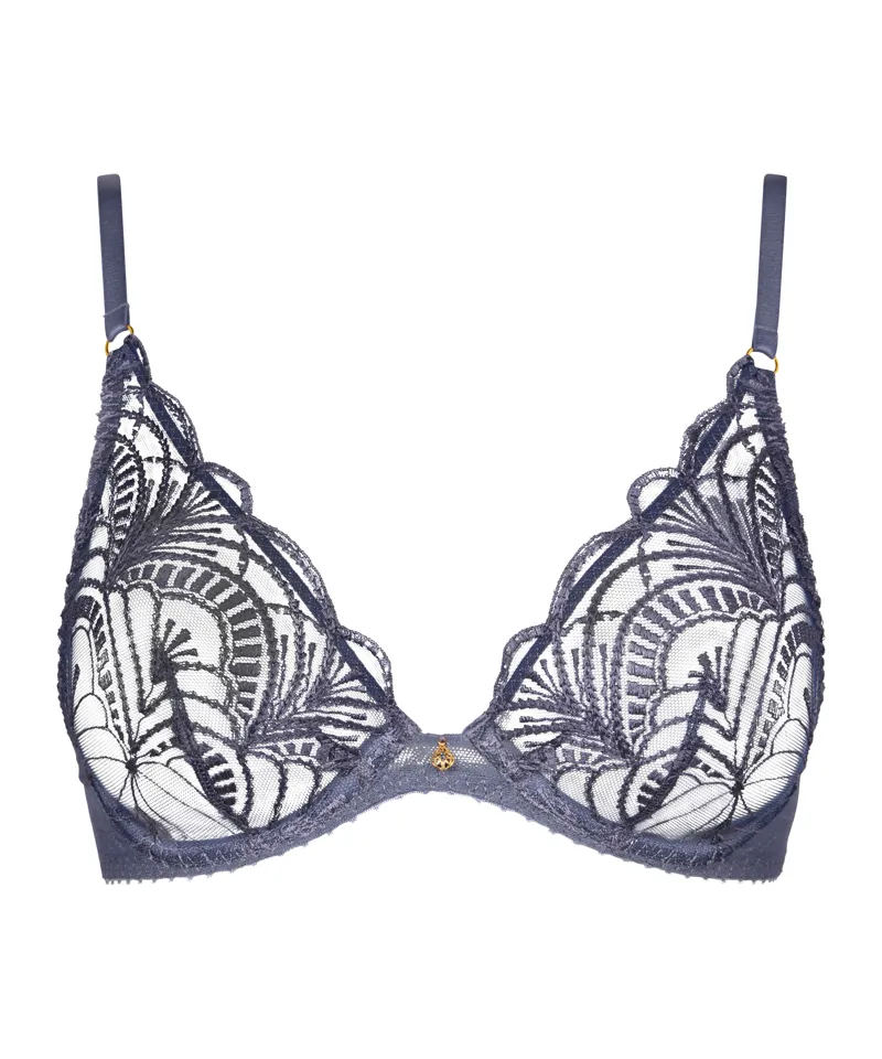Aubade Vibes Underwired Triangle Bra in Denim