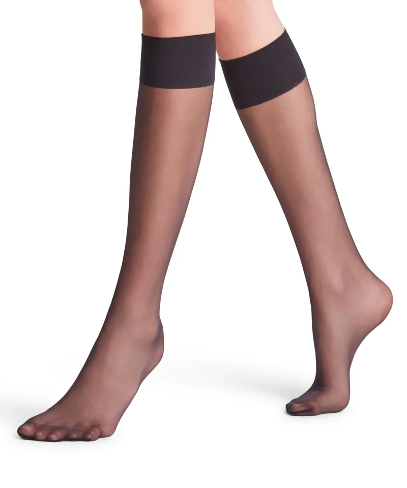 Falke Pure Matt 20 Knee High in Black-1
