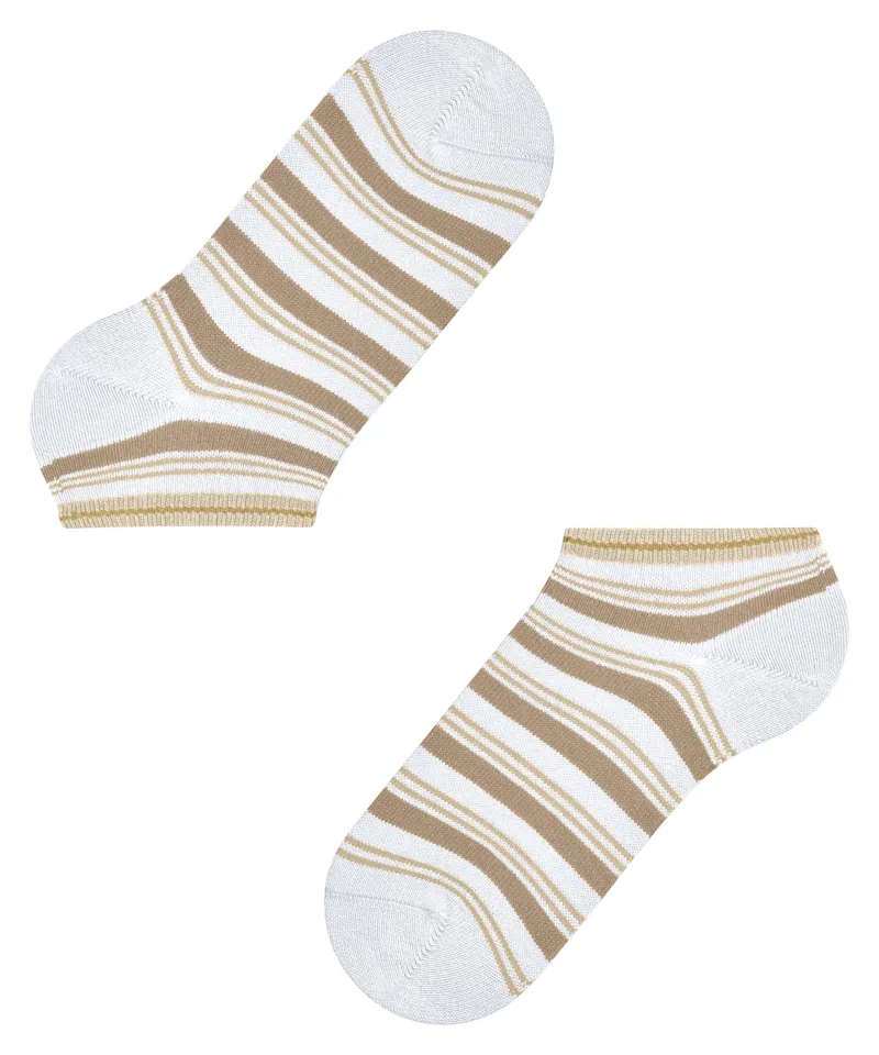 Falke Smart Stripe Sneaker Sock in White-1