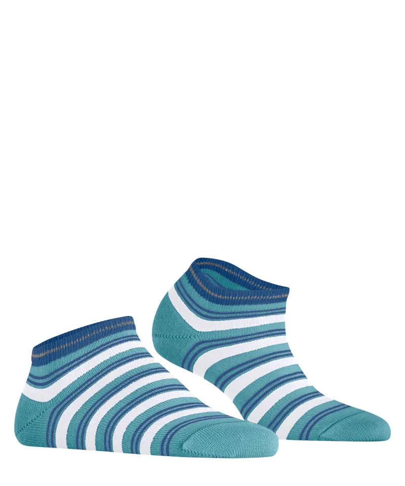 Falke Smart Stripe Sneaker Sock in Blue