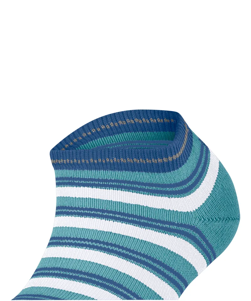 Falke Smart Stripe Sneaker Sock in Blue-3
