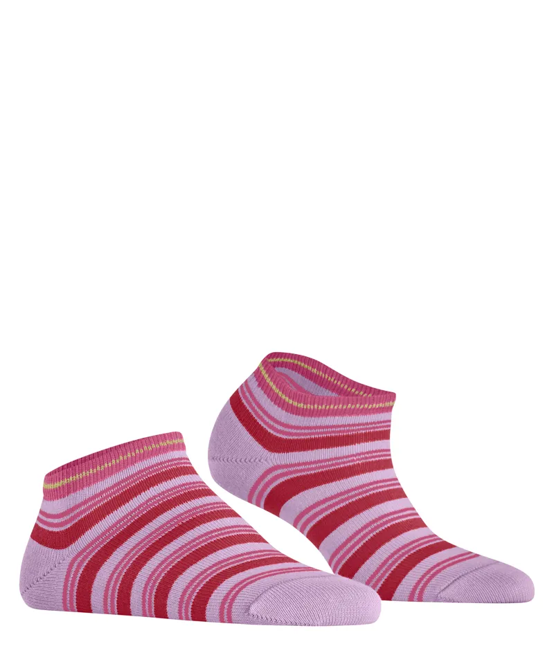 Falke Smart Stripe Sneaker Sock in Shell Pink