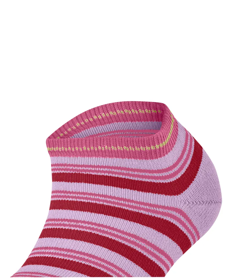 Falke Smart Stripe Sneaker Sock in Shell Pink-4