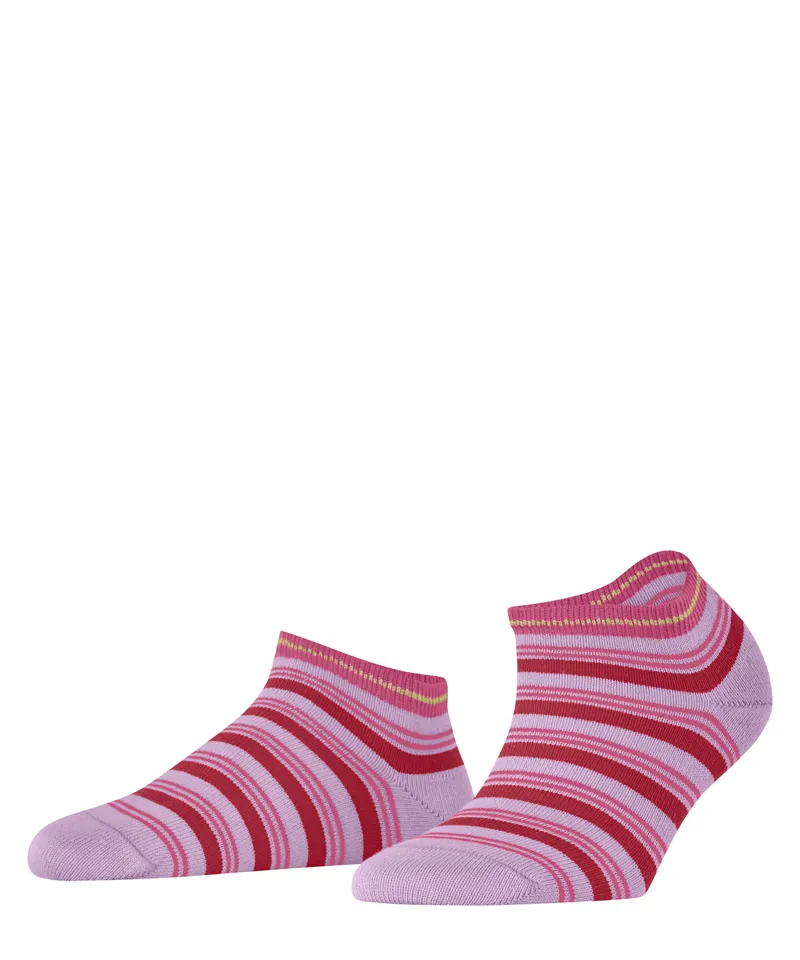 Falke Smart Stripe Sneaker Sock in Shell Pink-2