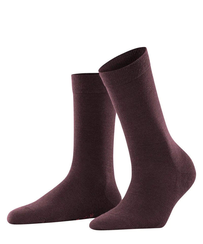 Falke Softmerino Sock in Dark Barolo-2