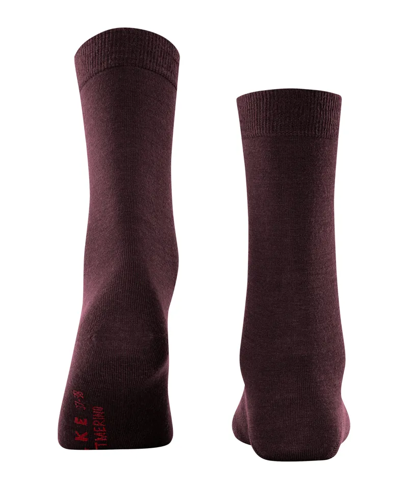 Falke Softmerino Sock in Dark Barolo-1