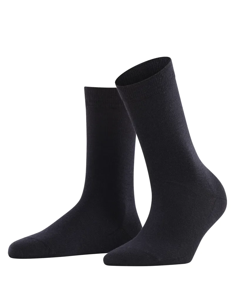 Falke Softmerino Sock in Dark Navy-2