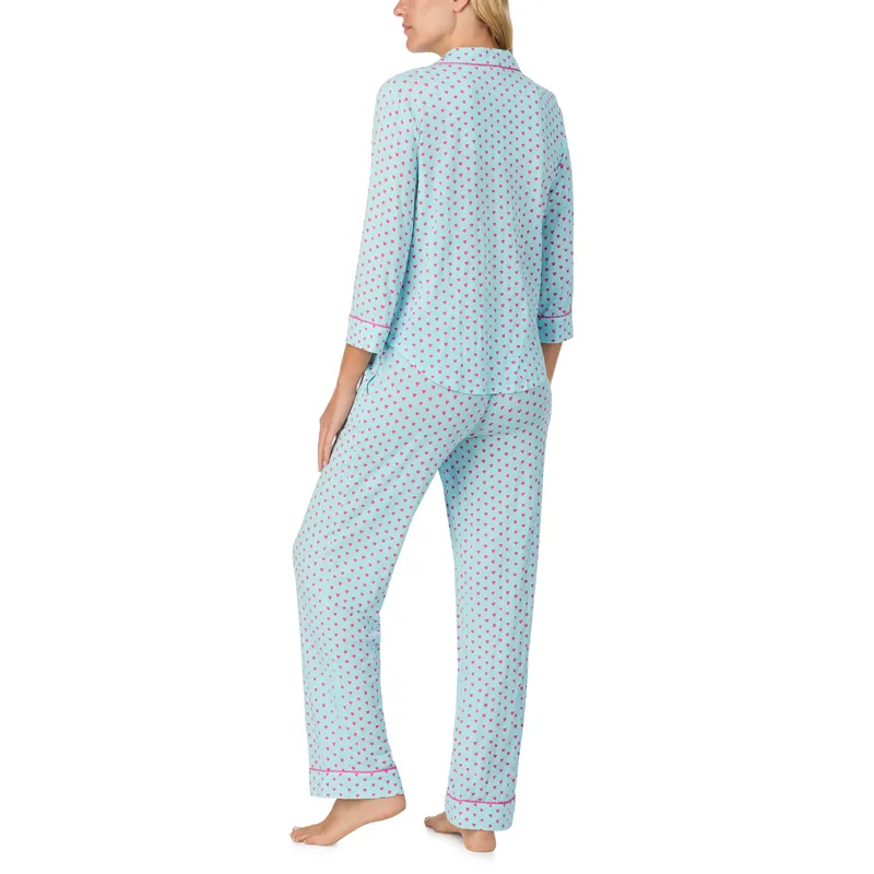 Kate Spade Mini Hearts 3/4 Sleeve Pyjama in Blue-2