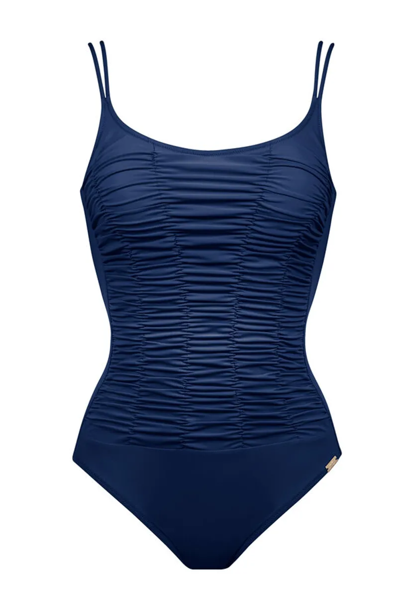 Maryan Mehlhorn Elements Ruched Underwired Swimsuit in Indigo