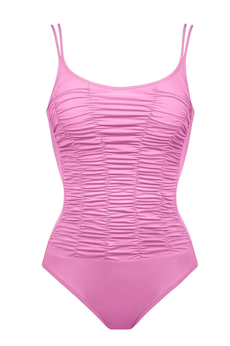 Maryan Mehlhorn Elements Ruched Underwired Swimsuit in Roselle