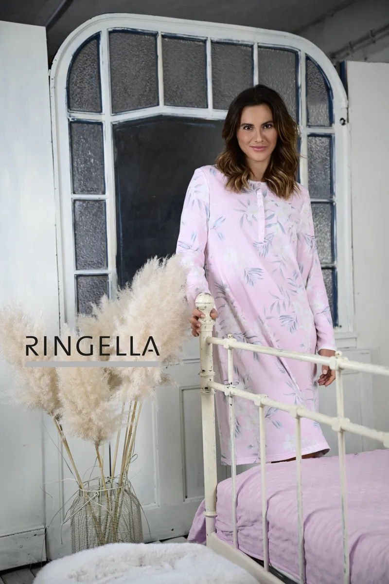 Ringella Floral Pastel Nightdress in Rose-1