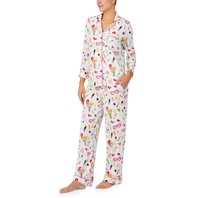 Kate Spade Make Up Classic Pyjama in Cream-1