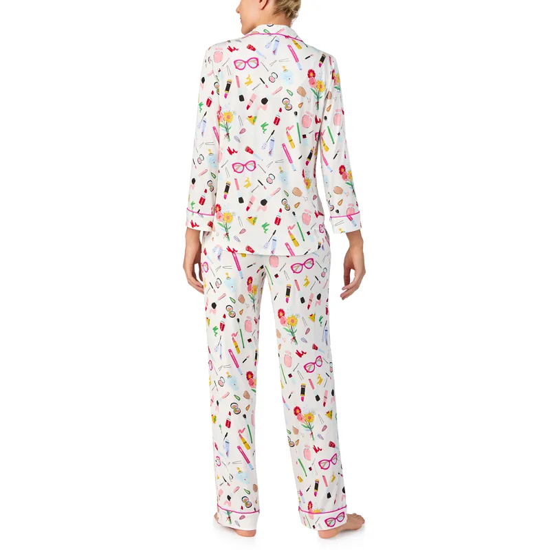 Kate Spade Make Up Classic Pyjama in Cream-3
