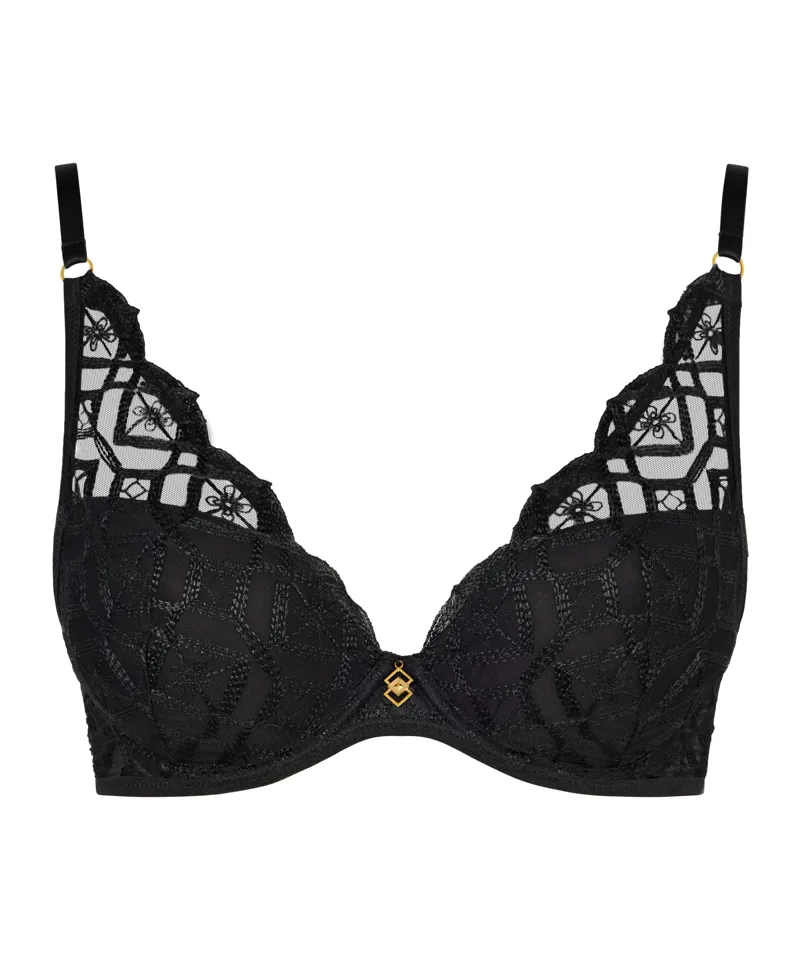 Aubade Sense of Illusion Scarf Push-up Bra Black