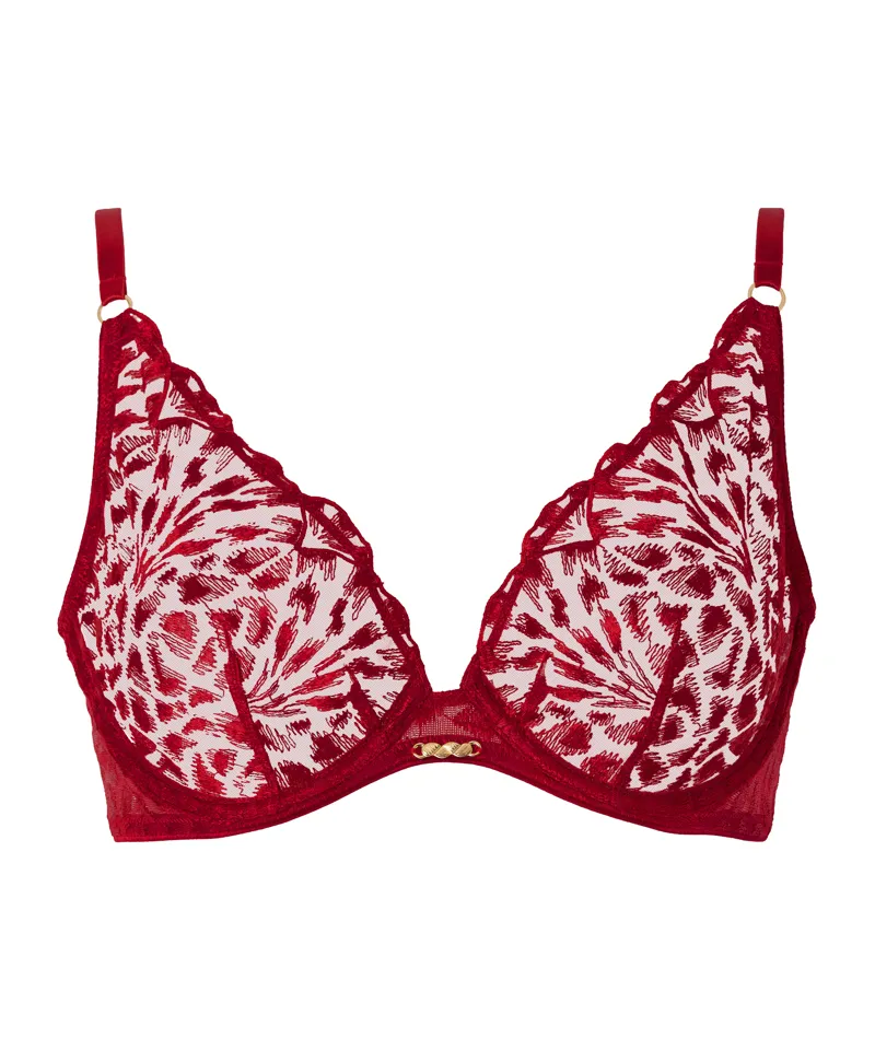 Aubade Crazy In Love Underwired Triangle Bra in Redd