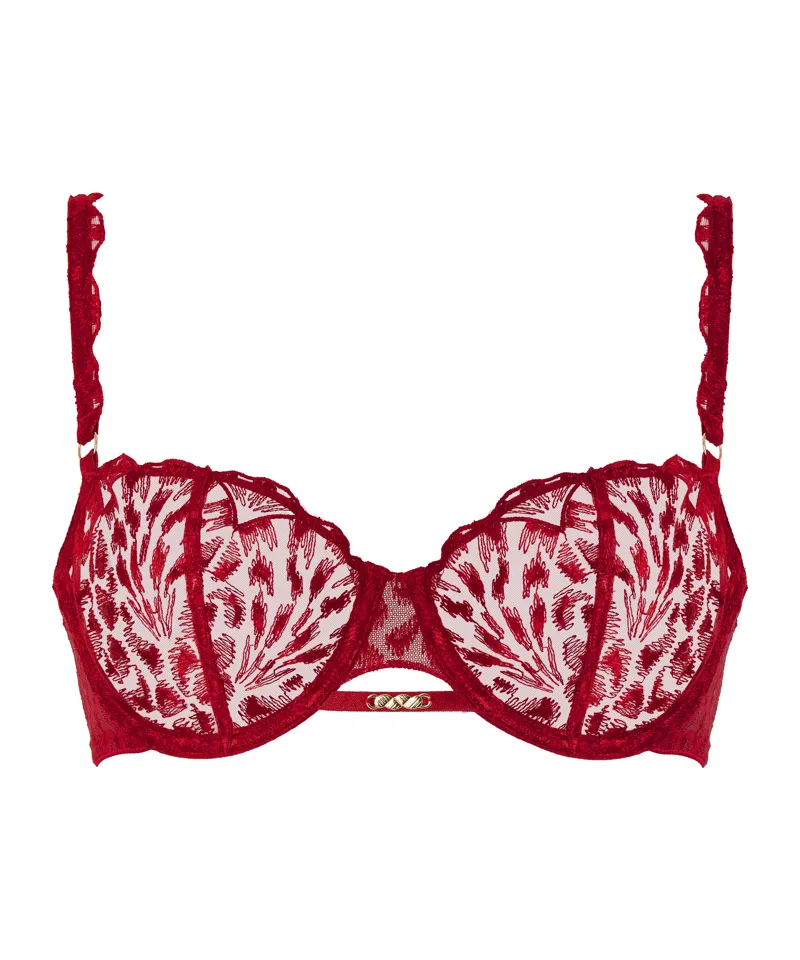 Aubade Crazy In Love Half Cup Bra in Redd