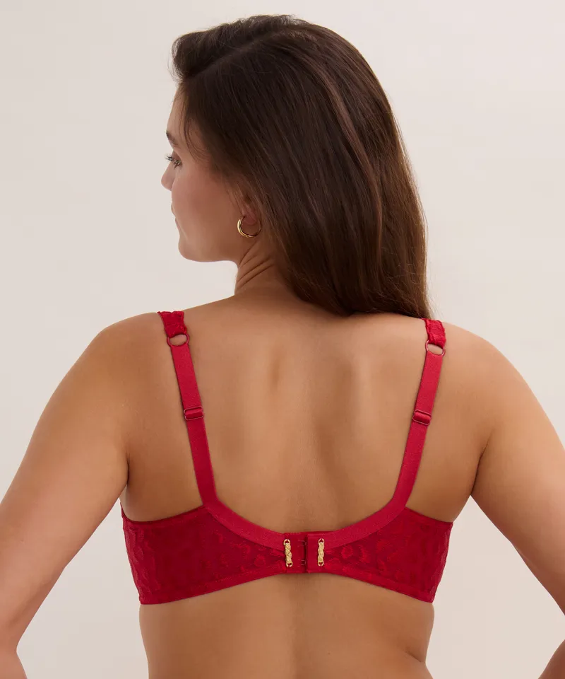 Aubade Crazy In Love Half Cup Bra in Redd-2