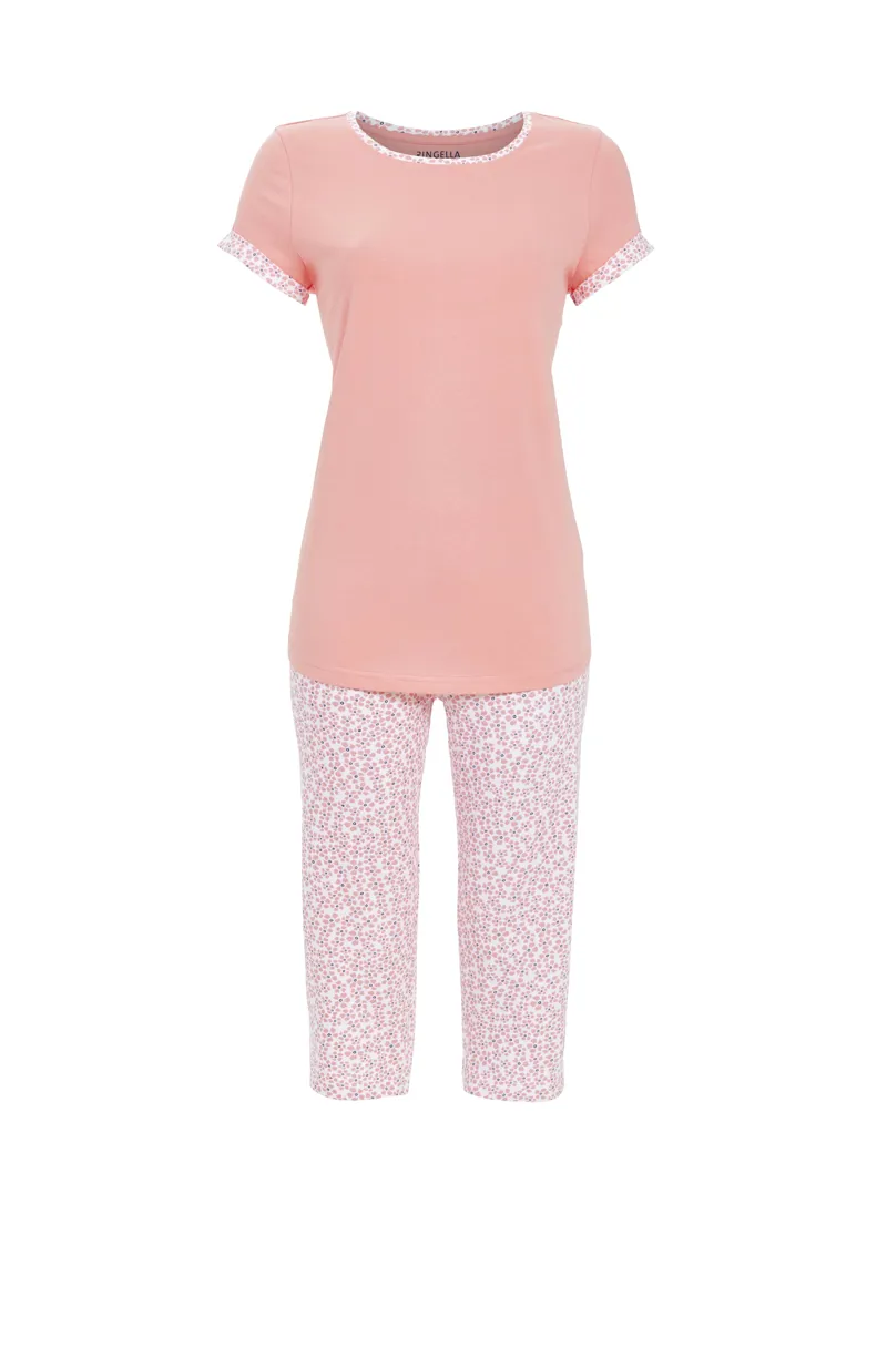 Ringella Blossom Capri Pyjama in Peach Melba