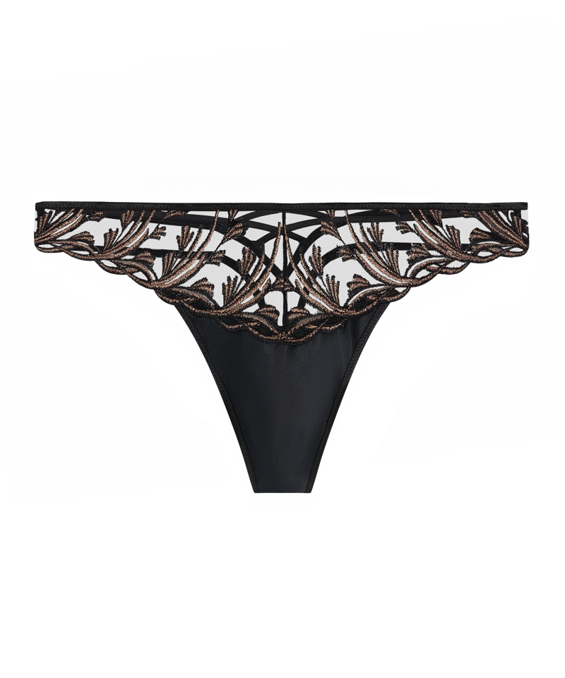 Aubade Cosmic Romance Thong in Black Star