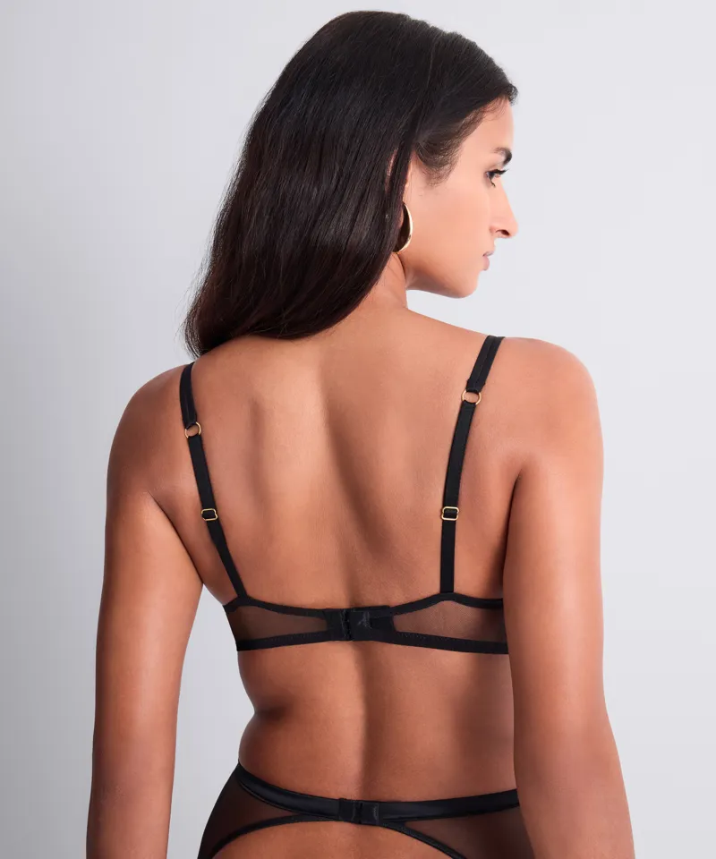 Aubade Cosmic Romance Half cup bra in Black Star-2